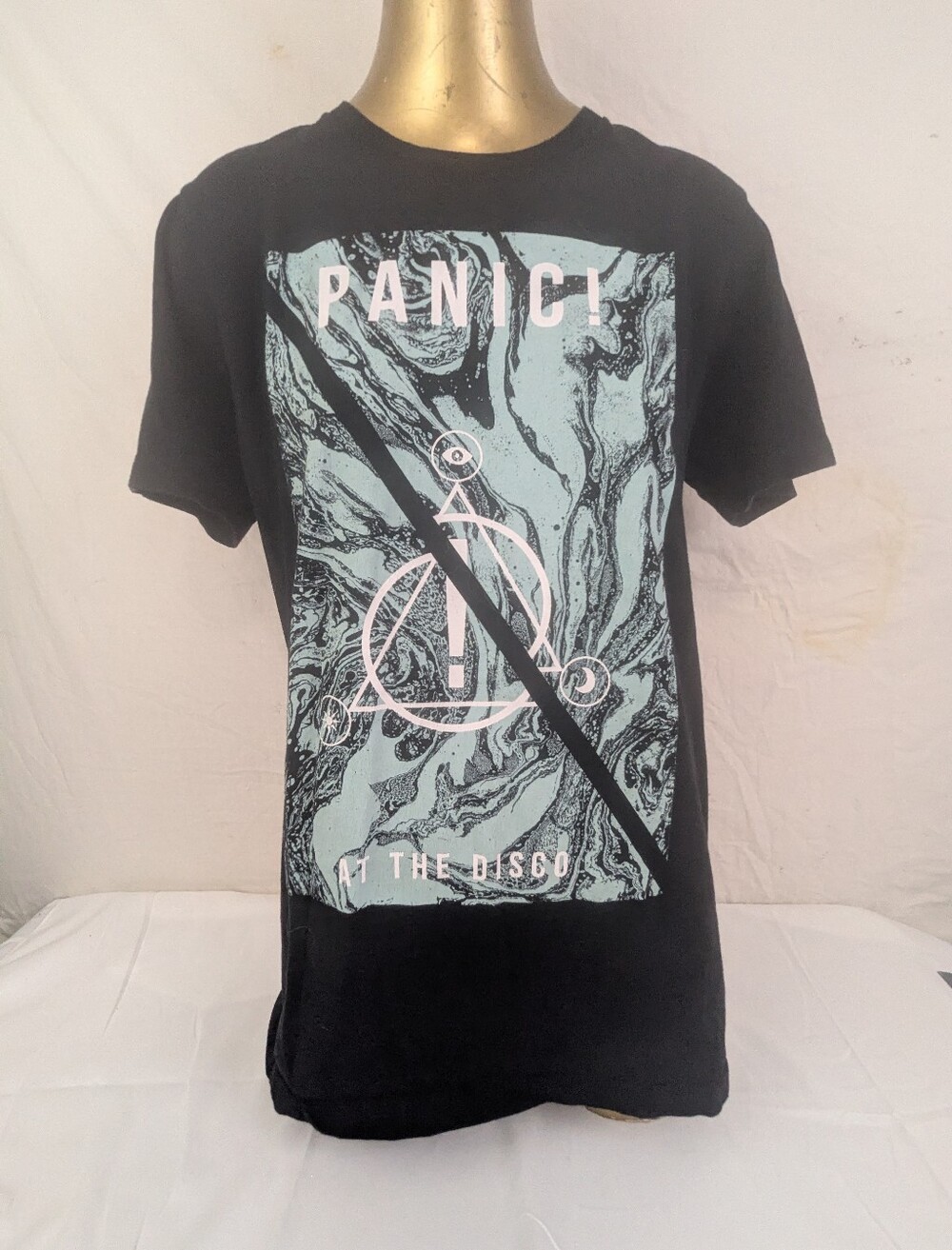 Panic! At The Disco'Tee with Teal Marble Print Medium